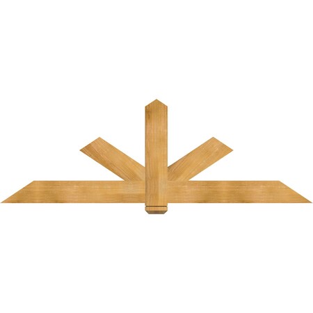 Ekena Millwork Kennewick Rough Sawn Timber Gable Bracket, Western Red Cedar, 84"W x 28"H x 2"D x 6"F, 8/12 Pitch GBW084X28X0206KEN00RWR